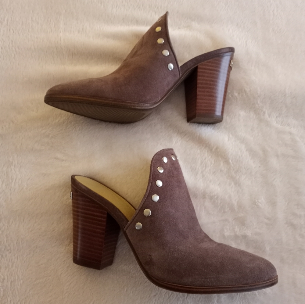 Michael Kors Louise Taupe Heeled Mules